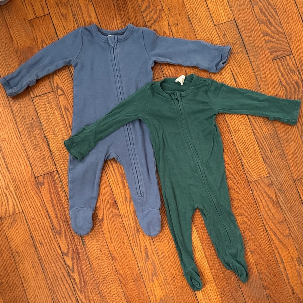kate quinn Kids Footies - Blue and Green